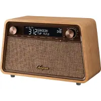Sangean Radio-réveil vintage WR-201D DAB+ FM-RDS Bluetooth AUX Cerise Naturel