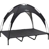 vidaXL Lit pour chien noir 122 x 93 x 106,5 cm en acier