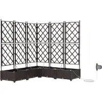 vidaXL Pots de jardin Marron 120 x 120 x 126 cm Acier