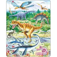 Larsen Puzzle Animaux - Dinosaures, 35 pièces.