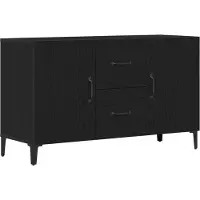 vidaXL Sideboard noir imitation chêne 100 x 36 x 60 cm Bois composite