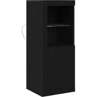 vidaXL Buffet LED noir 41 x 37 x 100 cm en aggloméré