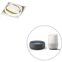 QAZQA Spot encastré intelligent blanc sans bordure avec WiFi GU10 - Oneon 1