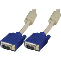 Deltaco câble moniteur RGB HD15ha-ha 1m Pin-Pin utan Pin 9 (1 m), Câble vidéo, Gris