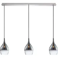 Paul Neuhaus luminaire suspendu, 3 bras, anthracite/blanc dégradé, E27