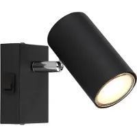 Globo Applique murale avec interrupteur Applique murale intérieure Spot mural noir 57911-1B