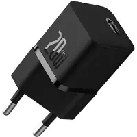 Baseus Chargeur mural GaN5 Mini Chargeur Rapide, USB-C, 20W, Noir