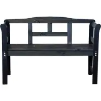 SenS-Line Banc de jardin avec dossier Walt - noir