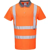 Portwest Polo Haute Visibilité Ris Couleur : Orange Taille M -