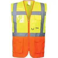 Portwest Gilet haute visibilité zippé Portwest Executive Prague Jaune / Orange 3XL