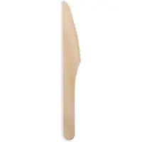Huhtamäki Couteau de cuisine, bois revêtu, 16,5 cm, sachet de 100 pièces.