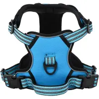 vidaXL Harnais réfléchissant réglable bleu L