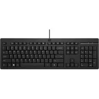 HP 125 Clavier filaire, Taille complète (100%), Filaire, USB, Membrane Key Switch, Noir