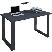 VCM Bureau en bois | H. 76 x W. 140 x T. 80 cm | Table d'ordinateur simple | pieds en métal de haute qualité | Table de travail | Mobilier de bureau - Lona U
