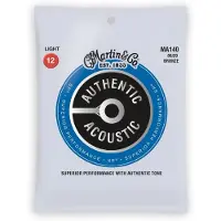 Martin strings MA140PK3 Authentic 80/20 Light 12-54 Pack de 3