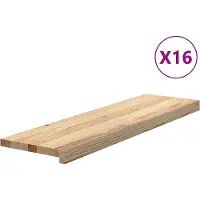 vidaXL Marches d'escalier 16pcs non traité 90x30x2cm bois chêne massif
