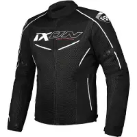 Ixon Flicker Noir Blanc Blouson Moto Textile Taille XL