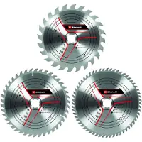 Einhell Jeu de lames de scie circulaire carbure – Ø254 x 30 x 3,2 mm – 24, 42, 60 dents