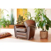 PIB Fauteuil Club Cuir English Coffee