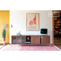 PIB Meuble TV en bois foncé Aurora