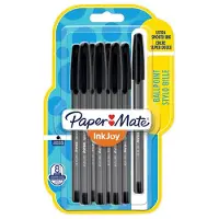 Papermate - InkJoy Lot de 8 stylos bille noirs ultra fluide