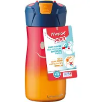 Maped - Water Bottle - Stainless Steel, 430 Ml. - Red (871201)