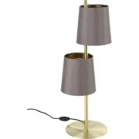 Eglo Lampe de table Lampe de table en laiton Tissu Lampe Cappuccino 99611