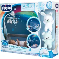 Chicco Carrousel musical avec projection 3 en 1 Rainbow, 0 mois+, Bleu,