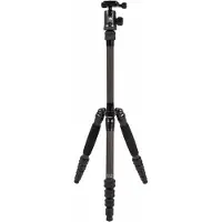 Sirui Traveller 5C - Trépied en carbone - Tête à rotule E-10 - Capacité de charge 4kg - Poids 0,85kg - Longueur repliée 33cm