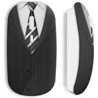 MANIACASE Souris sans fil - - Costume cravatte - Noir - USB wifi - Compatible Mac et PC