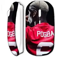 MANIACASE Souris Sans Fil - - Pogba Blanc - Clé USB WiFi incluse - Compatible Mac et PC - Technologie sans fil