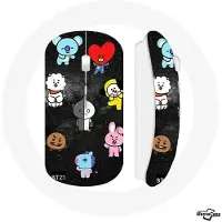 MANIACASE Souris Sans Fil - BTS - BT21 - Multicolore - Clé USB Wifi - Compatible Mac et PC