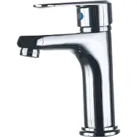 Badplaats Robinet de lavabo de salle de bain Nagano - Chrome - Mitigeur avec kit de montage et tuyaux