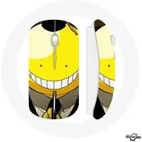 MANIACASE Souris Sans Fil - - Koro Sensei - Jaune - Clé USB Wifi - Compatible Mac et PC