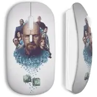 MANIACASE Souris Sans Fil - - Walter White Heisenberg - Clé USB wifi incluse - Compatible Mac et PC - Blanc