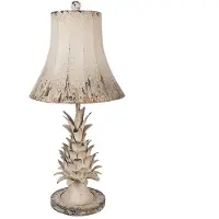 Clayre & Eef Lampe de table Ø 30x64 cm Beige Métal