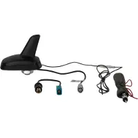 ACV Antenne de toit AM/FM Shark HC97(m)>Fakra/DIN 12V fantôme