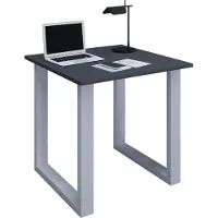 VCM Bureau en bois | H. 76 x W. 80 x T. 80 cm | Table d'ordinateur simple | pieds en métal de haute qualité | Table de travail | Mobilier de bureau - Lona U