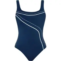 Sunmarin Maillot de bain bleu marine / blanc