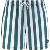 Shiwi Shorts de bain vert foncé / blanc