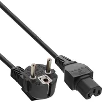 InLine 16810C câble électrique Noir 1 m CEE7/7 Coupleur C15