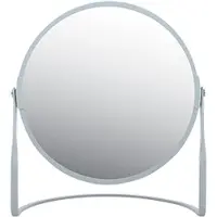 Spirella miroir de maquillage miroir cosmétique salle de bain "Akira" grossissement 5x - bleu glacé mat