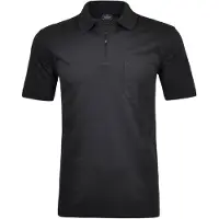 Ragman Homme RAGMAN Softknit Regular Fit Polo noir, Unicolore