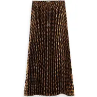 Scotch & Soda Pleated Midi Skirt Marron L Femme