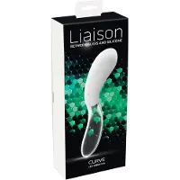 Liaison Vibrateur LED rechargeable Curve (transparent-blanc)