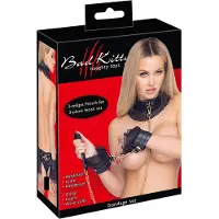 Bad Kitty - ensemble de bondage à volants (4 pièces) - noir