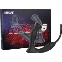 Nexus Simul8 - anneau pénien vibrant avec godemiché anal (noir)