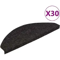 vidaXL Tapis d'escalier auto-adhésifs 30 pcs anthracite 65x22,5x3,5 cm
