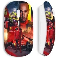 MANIACASE Souris sans fil - - Lewis Hamilton - blanche - USB - optique