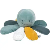 Nattou Lapidou Doudou Activité Poulpe Vert | 1 pièce